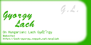 gyorgy lach business card